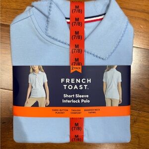 Girl’s French Toast Sky Blue Short Sleeve Polo -size 7/8